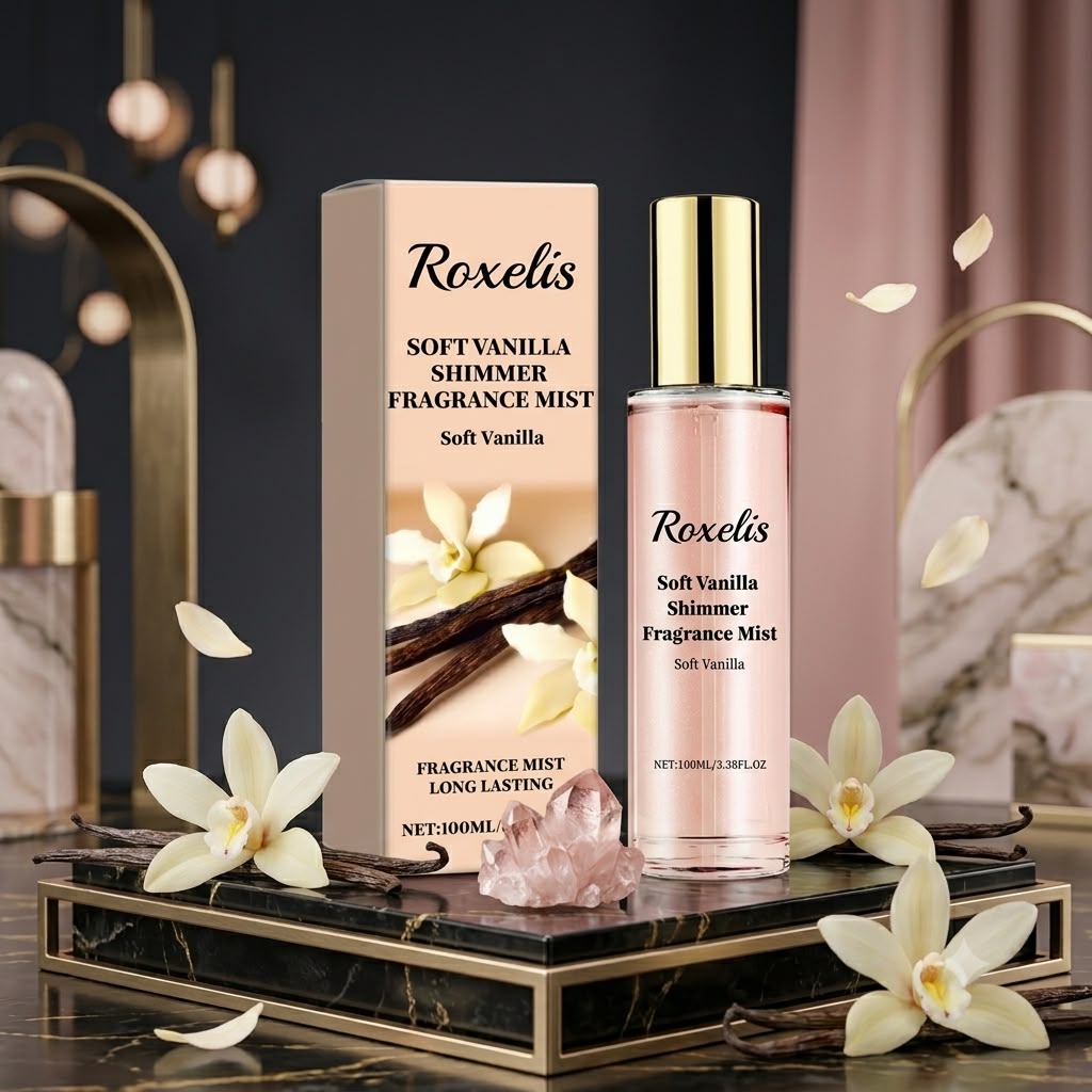Roxelis Nude Vanilla Glitter Eau De Parfum Spray Long-lasting Fragrance