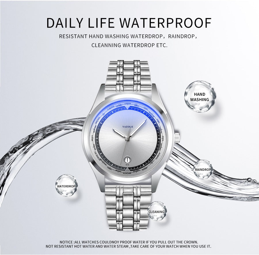 Business Men's Watches Men Luxury Brand Steel Luminous Sports Men's Watches Waterproof Wristwatch Relogio Masculino